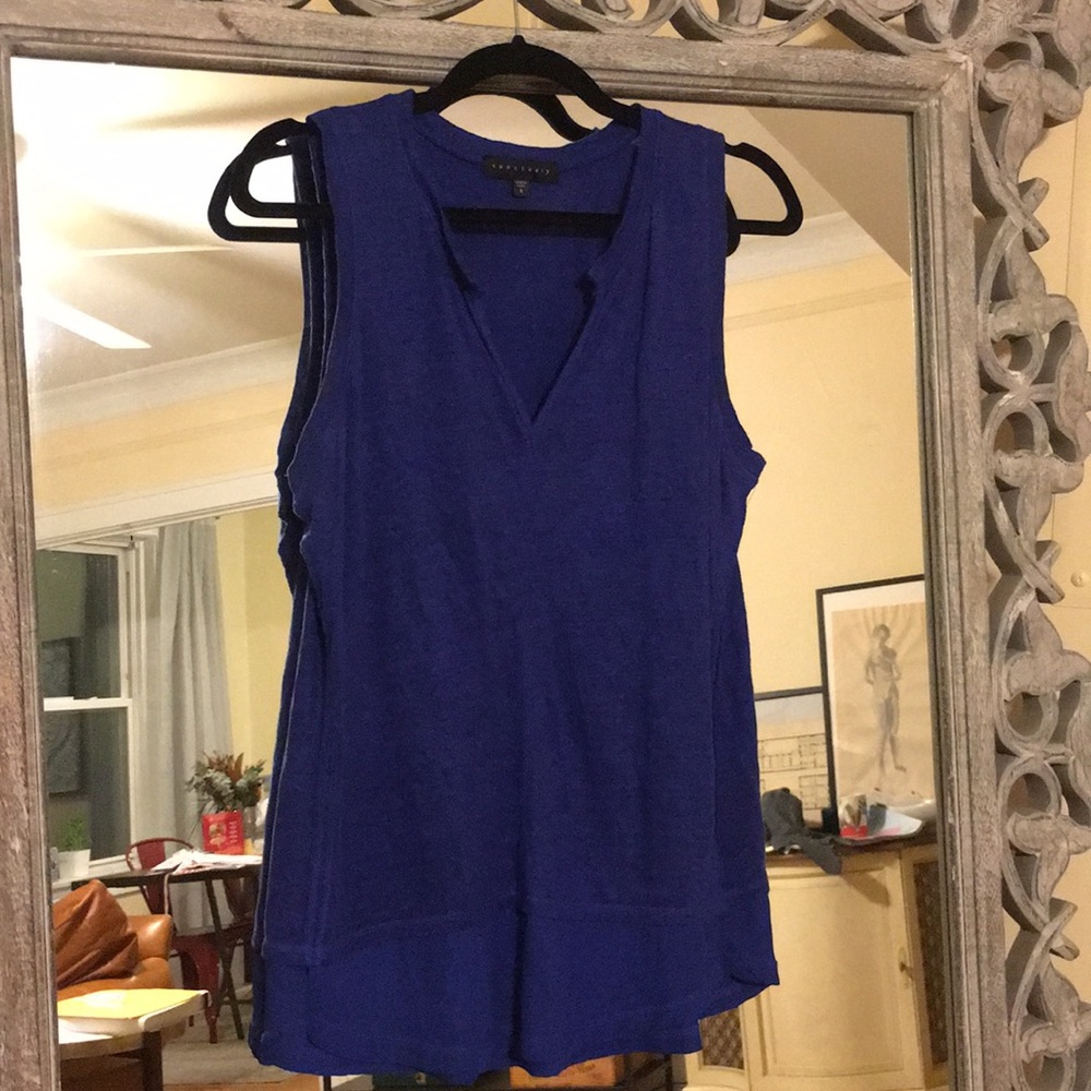 Dark Blue Tank Blouse
